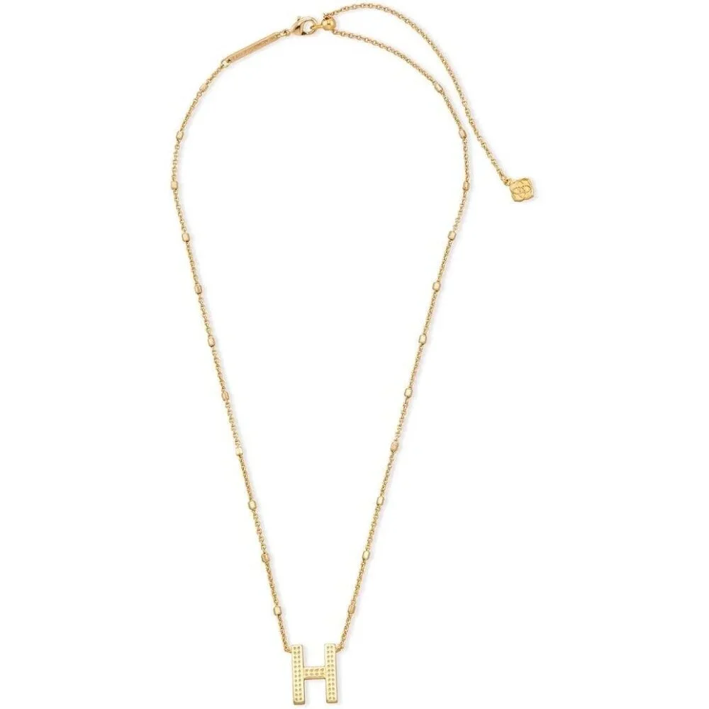 Letters H pendant necklace for women fashion jewelry 14k gold plated brass